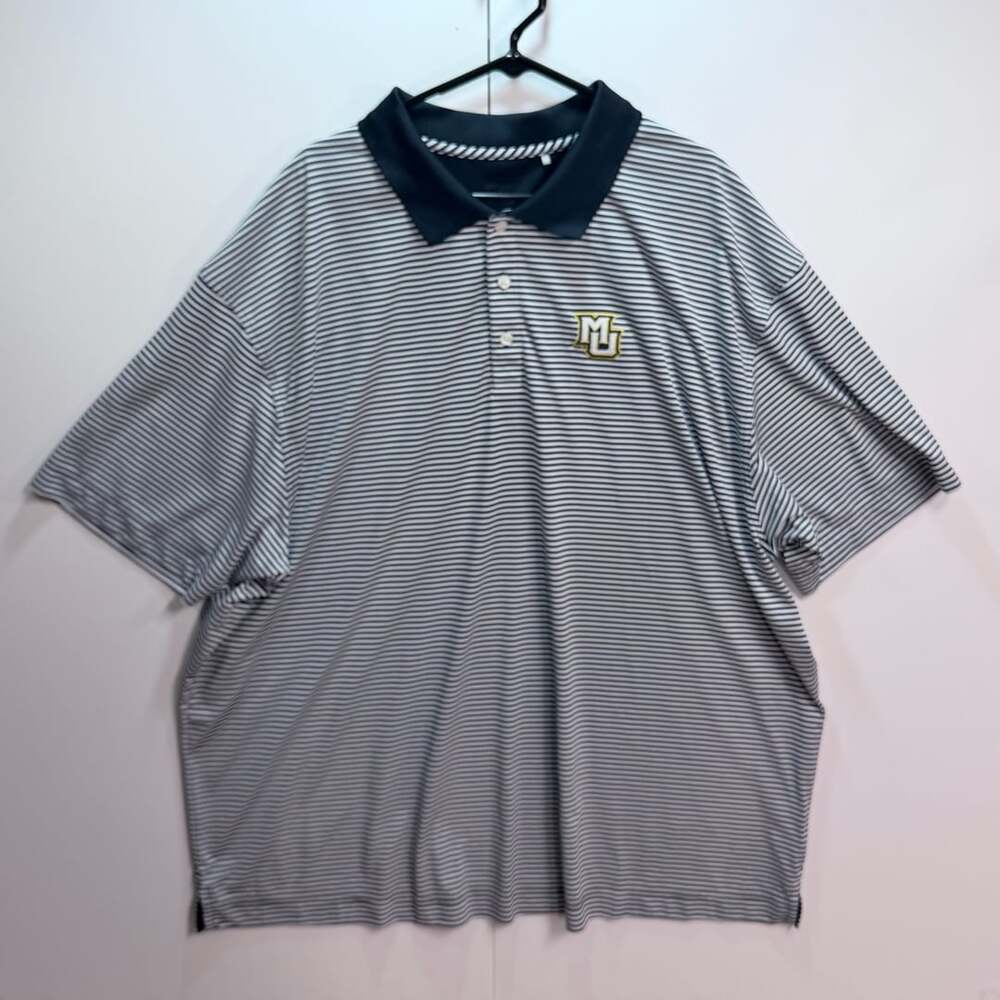 Cutter & Buck Forge Stripe Polo Size 3XB Black White